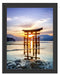 Torii Gate in Miyajima Japan Schattenfugenrahmen 38x30