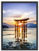 Torii Gate in Miyajima Japan Schattenfugenrahmen 80x60