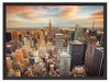 Skyline von New York Schattenfugenrahmen 80x60