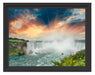 Niagarafälle bei Sonnenuntergang Schattenfugenrahmen 38x30