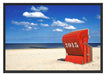 Strandkorb an Nordsee Schattenfugenrahmen 100x70