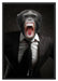 Wütender Affe im Anzug Schattenfugenrahmen 100x70