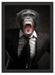 Wütender Affe im Anzug Schattenfugenrahmen 55x40