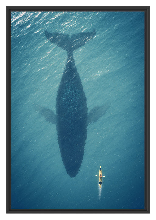 Riesiger Wal Schatten Schattenfugenrahmen 100x70