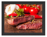 Saftiges Pfeffer Steak Schattenfugenrahmen 38x30