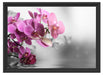 Orchideenblüten über Wasser Schattenfugenrahmen 55x40