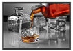 Whiskey im Glas Schattenfugenrahmen 100x70