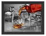 Whiskey im Glas Schattenfugenrahmen 38x30