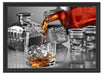 Whiskey im Glas Schattenfugenrahmen 55x40