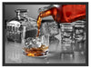 Whiskey im Glas Schattenfugenrahmen 80x60