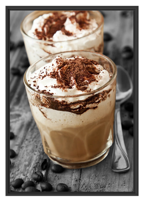 Pixxprint Cappuccino, im Schwebe-Effekt Bilderrahmen