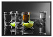 Tequila Shots mit Limetten Schattenfugenrahmen 100x70