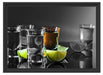 Tequila Shots mit Limetten Schattenfugenrahmen 55x40