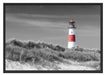 Leuchtturm in den Dünen Schattenfugenrahmen 100x70