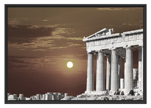 schöner Tempel der Athene Schattenfugenrahmen 100x70