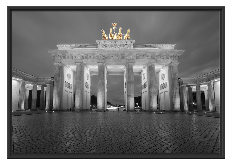 Pixxprint schönes Brandenburger Tor, im Schwebe-Effekt Bilderrahmen