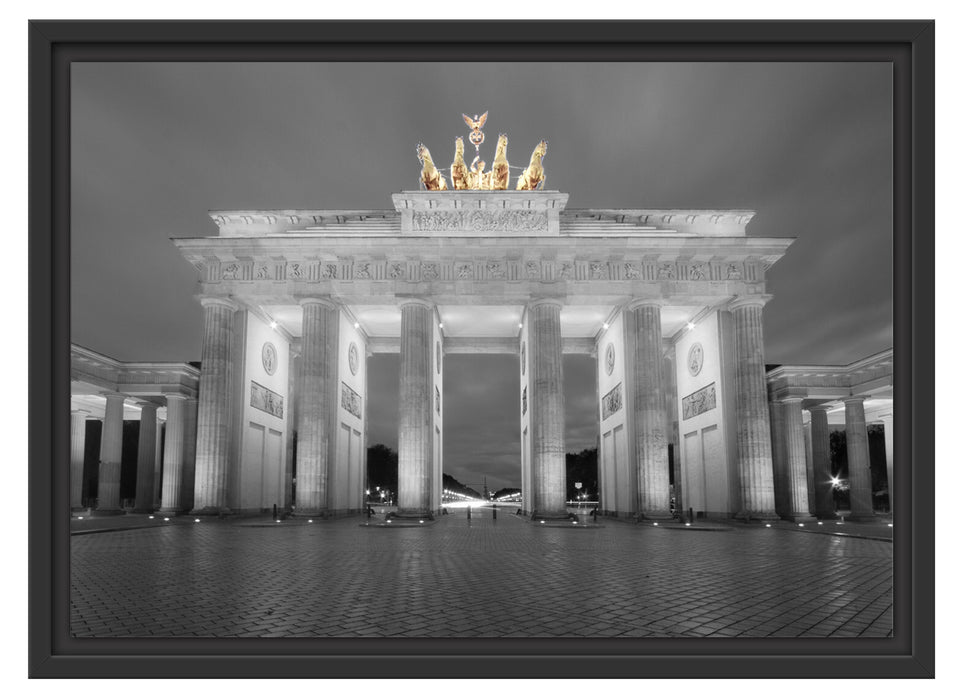 schönes Brandenburger Tor Schattenfugenrahmen 55x40