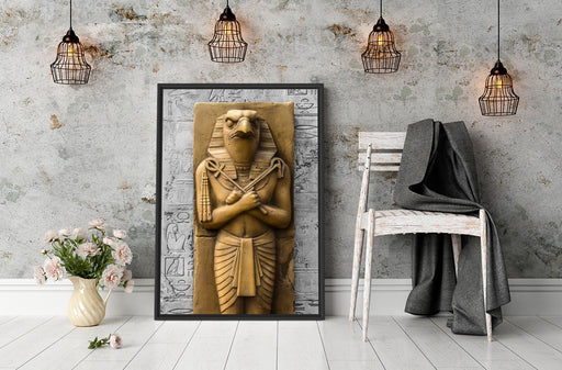 Horus ägyptische Gott Schattenfugenrahmen Wohnzimmer