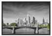 Skyline von Frankfurt am Main Schattenfugenrahmen 100x70