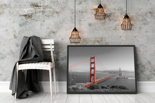 eindrucksvolle Golden Gate Bridge Schattenfugenrahmen Wohnzimmer