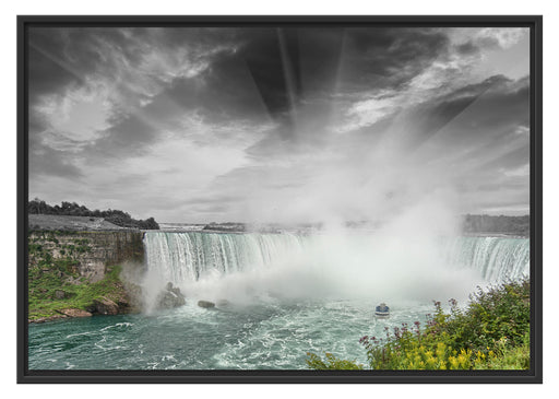 beeindruckende Niagara Fälle Schattenfugenrahmen 100x70