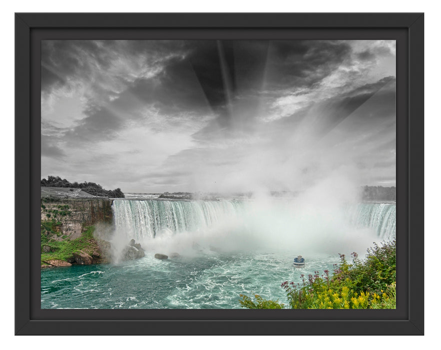beeindruckende Niagara Fälle Schattenfugenrahmen 38x30