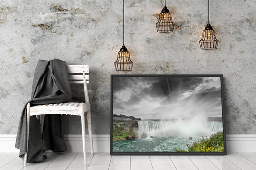 beeindruckende Niagara Fälle Schattenfugenrahmen Wohnzimmer