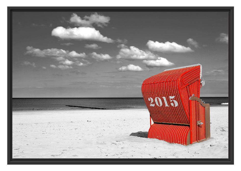 Pixxprint Strandkorb an der Nordsee