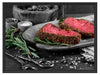 Saftiges Steak Zubereitung Schattenfugenrahmen 80x60