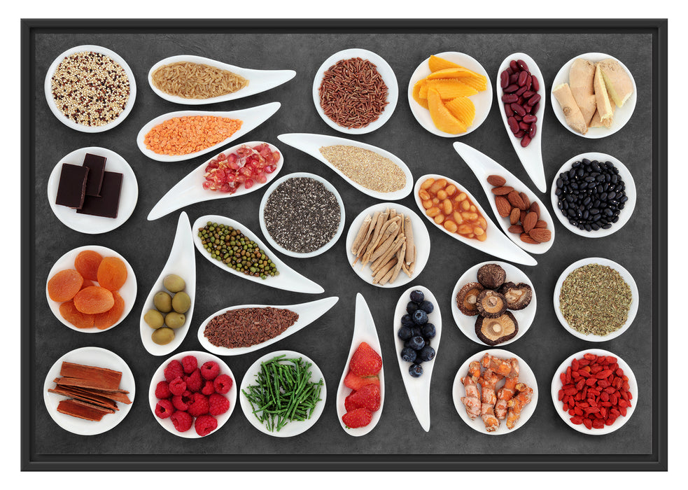 Pixxprint Früchte und Hülsenfrüchte, im Schwebe-Effekt Bilderrahmen