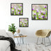 Kleeblüten im Sonnenschein Quadratisch Schattenfugenrahmen Wohnzimmer