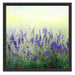 Schöner Lavendel im Regen Schattenfugenrahmen Quadratisch 55x55