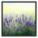 Schöner Lavendel im Regen Schattenfugenrahmen Quadratisch 70x70