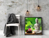 Seerose & Buddha Statue Quadratisch Schattenfugenrahmen Dekovorschlag