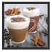 Schokolade und Kaffee Schattenfugenrahmen Quadratisch 55x55