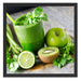 BIO Smoothie Apfel Limette Kiwi Schattenfugenrahmen Quadratisch 55x55