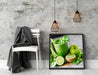 BIO Smoothie Apfel Limette Kiwi Quadratisch Schattenfugenrahmen Dekovorschlag