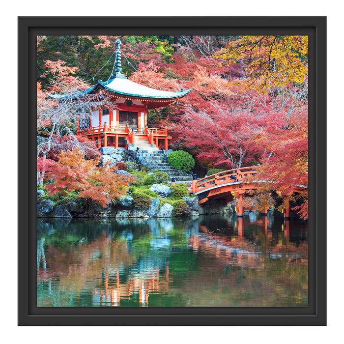 Wunderschönes Kloster in Japan Schattenfugenrahmen Quadratisch 40x40