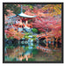 Wunderschönes Kloster in Japan Schattenfugenrahmen Quadratisch 70x70