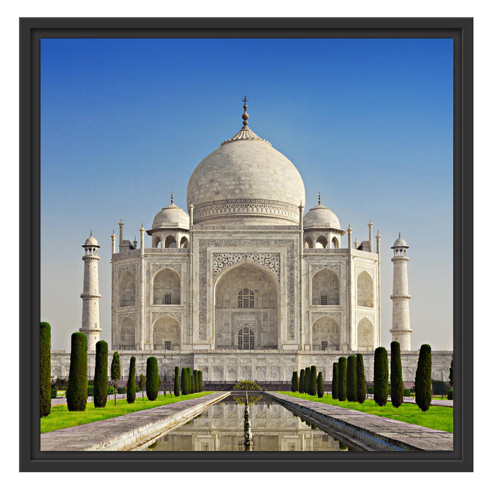 Gewaltiger Taj Mahal Schattenfugenrahmen Quadratisch 55x55