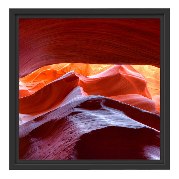 Antelope Canyon Arizona Schattenfugenrahmen Quadratisch 40x40