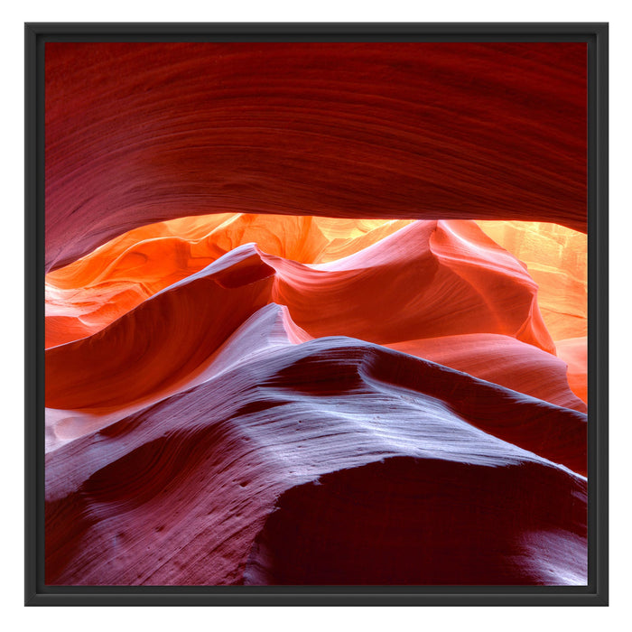 Antelope Canyon Arizona Schattenfugenrahmen Quadratisch 70x70