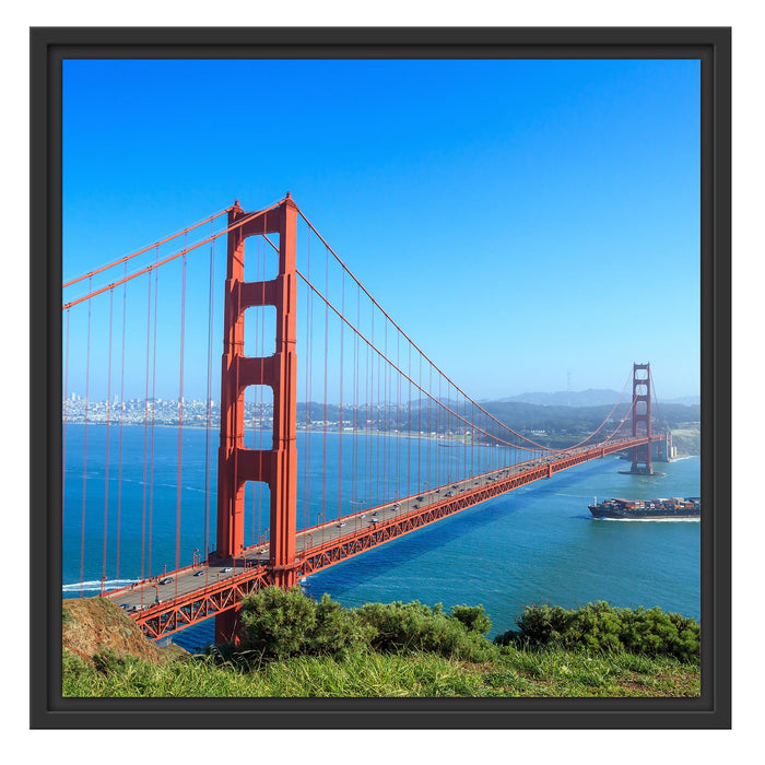 Golden Gate Bridge in USA Schattenfugenrahmen Quadratisch 55x55