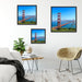 Golden Gate Bridge in USA Quadratisch Schattenfugenrahmen Wohnzimmer