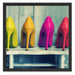 Bunte High Heels Schattenfugenrahmen Quadratisch 55x55