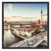 Skyline von Berlin Schattenfugenrahmen Quadratisch 70x70