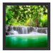 Kleiner Wasserfall im Dschungel Schattenfugenrahmen Quadratisch 40x40