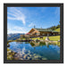 Schönes Haus in den Alpen Schattenfugenrahmen Quadratisch 40x40