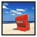 Strandkorb an Nordsee Schattenfugenrahmen Quadratisch 70x70