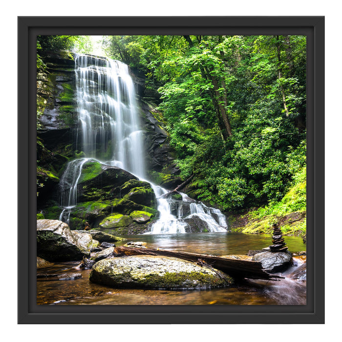 Tosender Wasserfall Schattenfugenrahmen Quadratisch 40x40